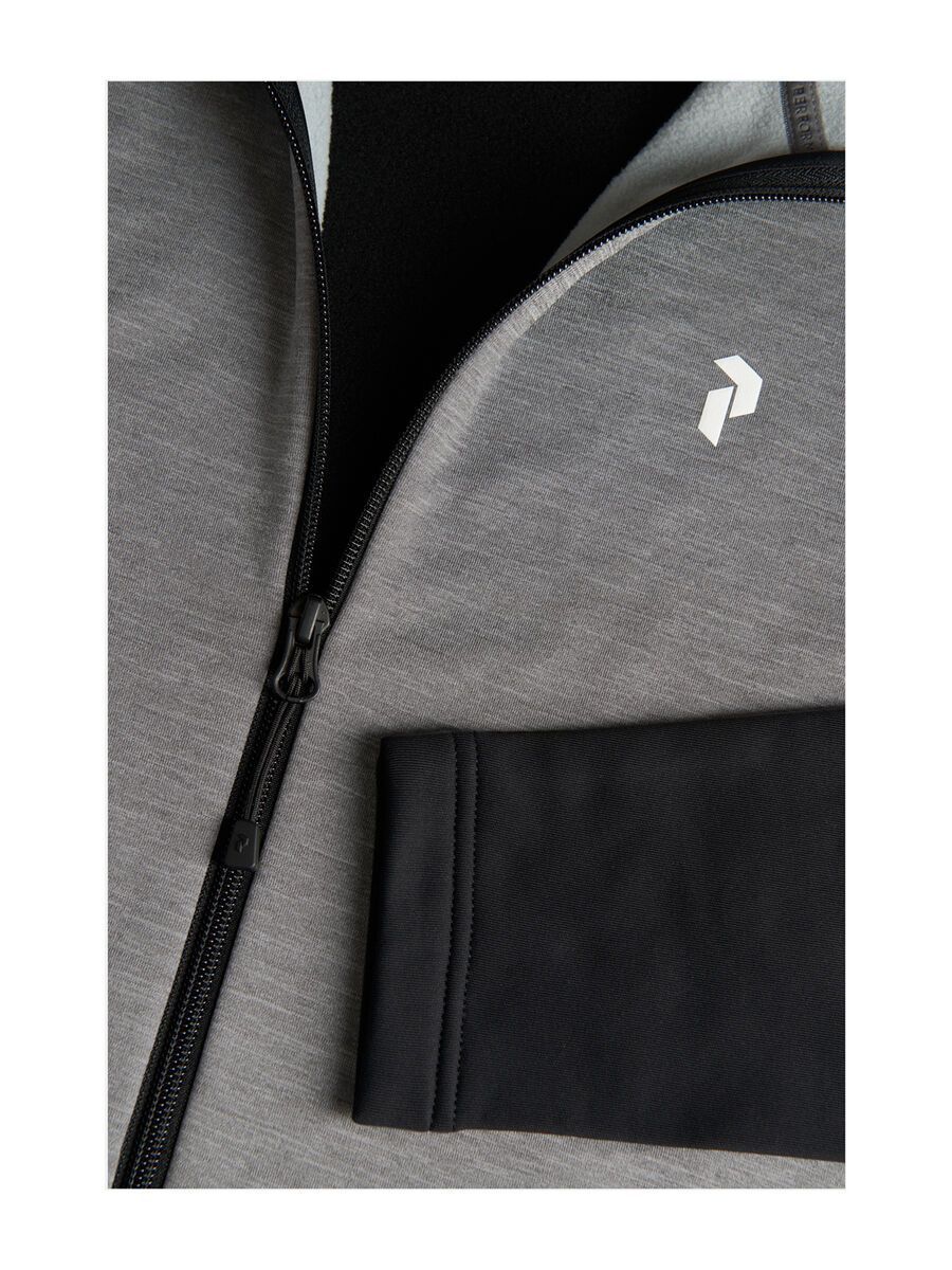 Peak Performance Rider Melange Zip Hood, grey melange - Bild 4
