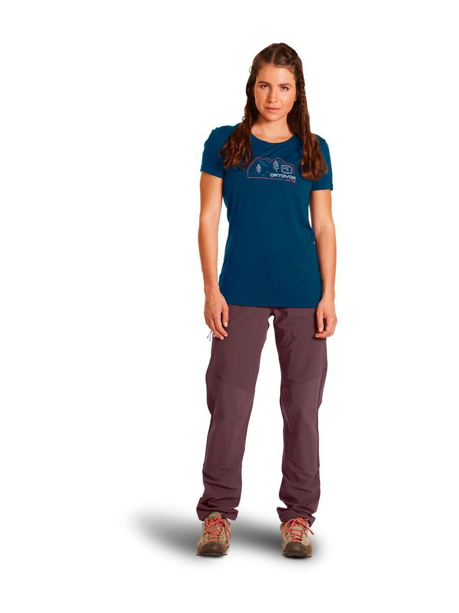 Ortovox 140 Merino Cool Vintage Badge TS W, petrol blue - Bild 2