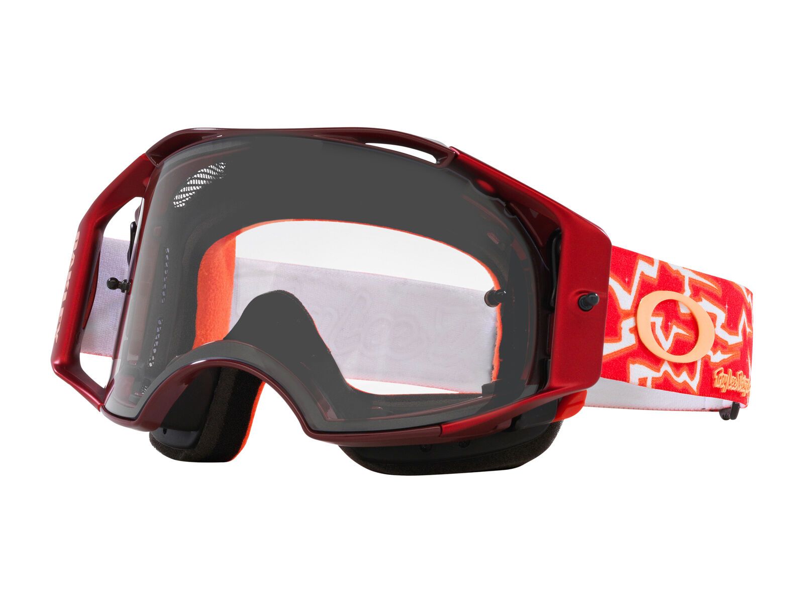 Oakley Airbrake MTB Troy Lee Designs, Clear, red lightning - Bild 1