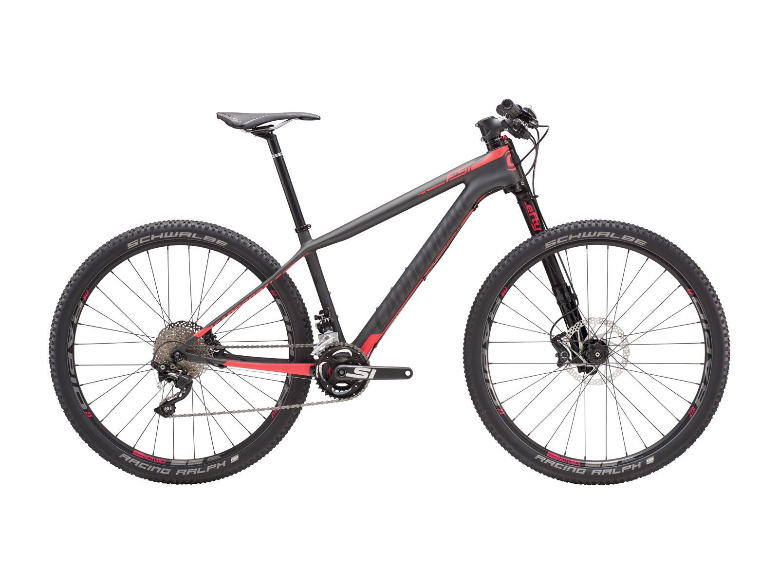 Cannondale F-SI Carbon Women's 2, nearly black w/ acid strawberry, jet black, matte - Bild 1