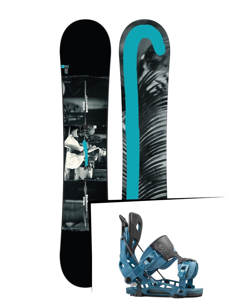 Set: Burton Custom Twin Flying V 2017 + Flow NX2 (1513118S) - Bild 1