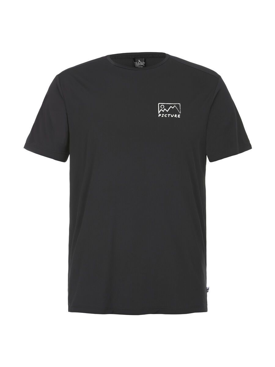 Picture Travis Tech Tee, full black - Bild 1