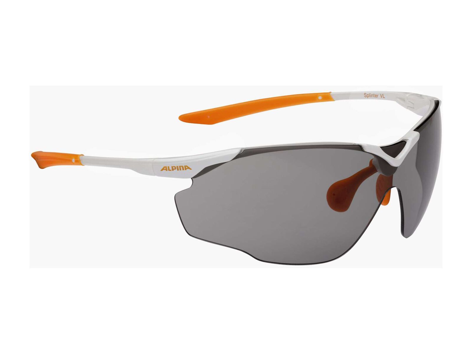Alpina Splinter Shield VL, white orange/Lens: varioflex black - Bild 1
