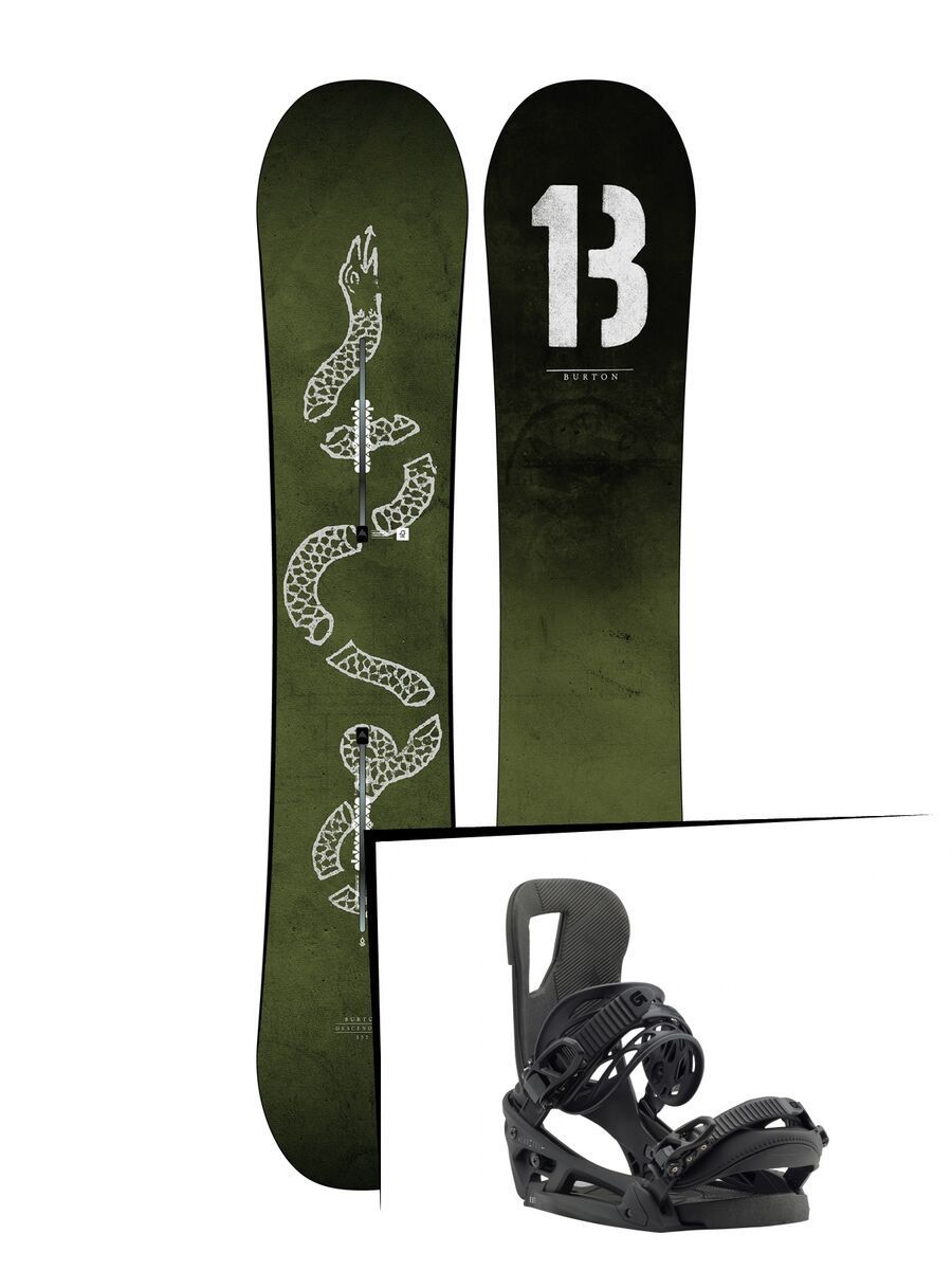 Set: Burton Descendant 2019 + Burton Cartel EST black matte - Bild 1