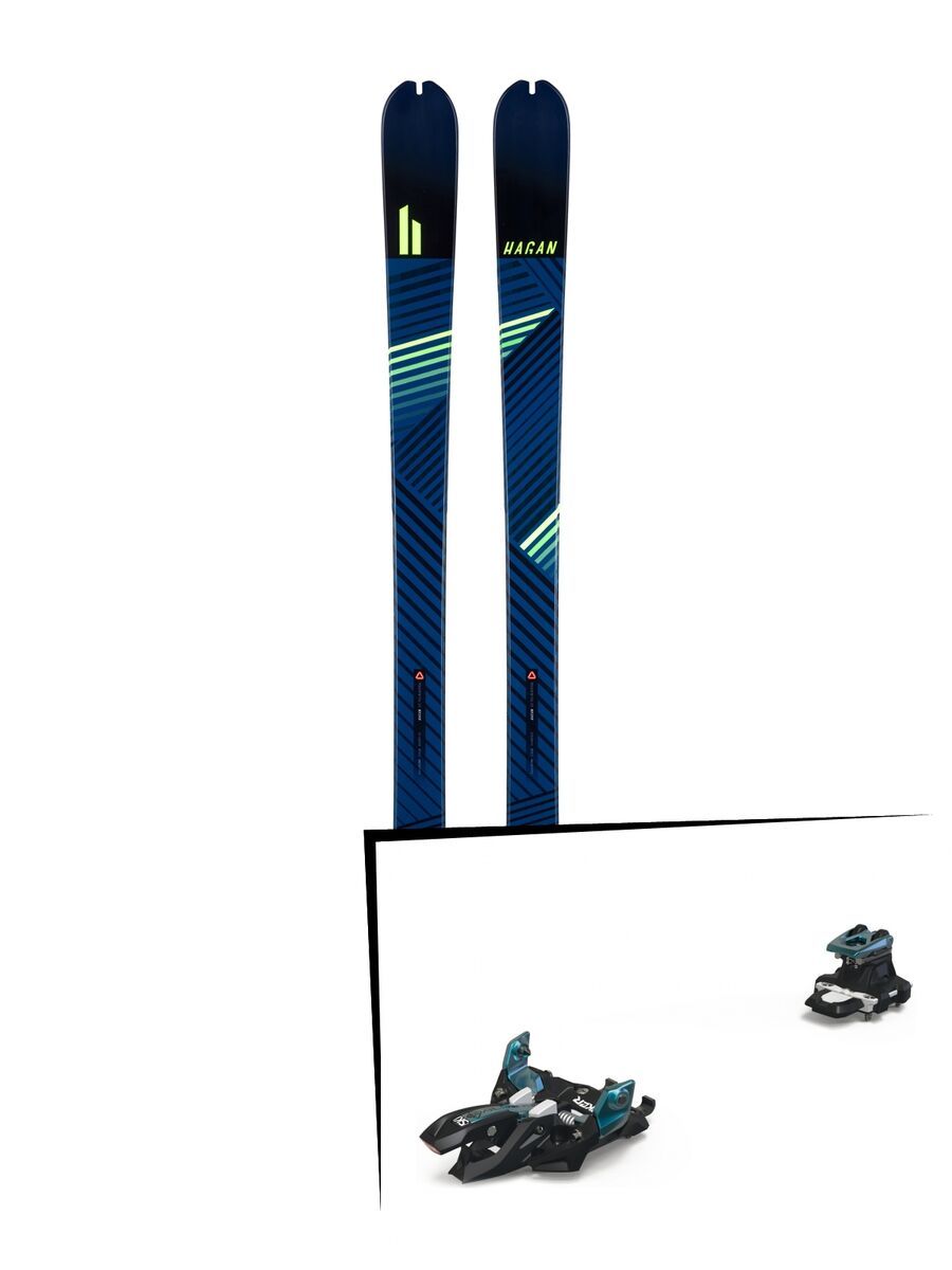 Set: Hagan Ride 83 2018 + Marker Alpinist 9 black/turquoise - Bild 1