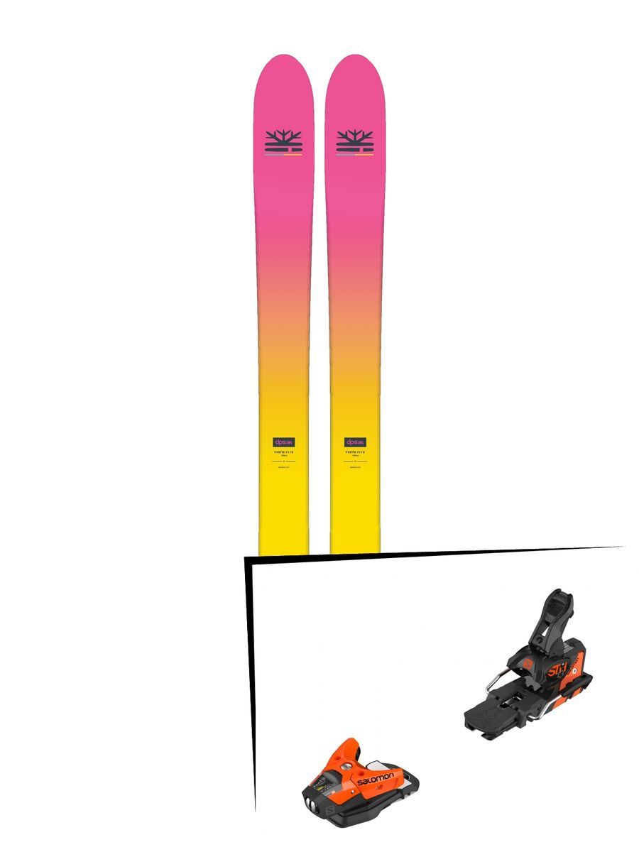 Set: DPS Skis Yvette 112 RP2 Foundation 2018 + Salomon STH2 WTR 13 orange/black - Bild 1