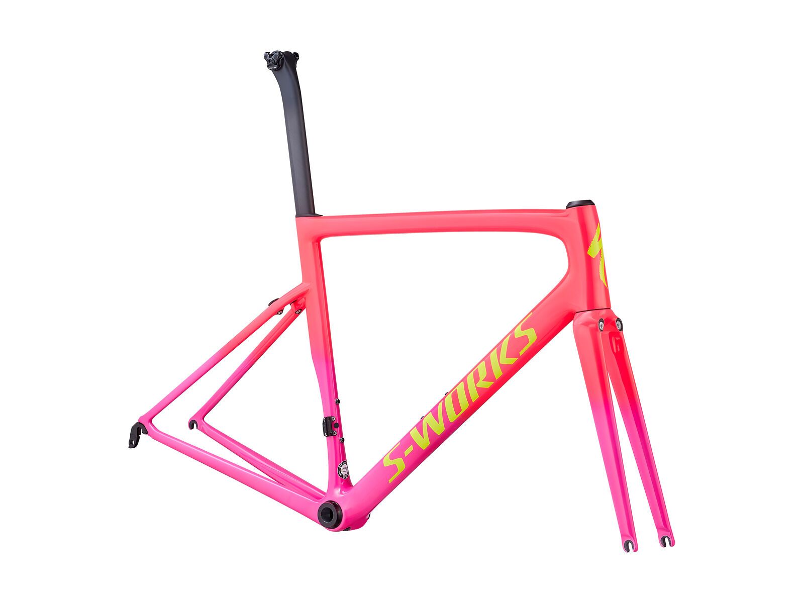 Specialized S-Works Tarmac Frameset, gloss acid pink/acid purple/team yellow/gravity fade/clean - Bild 1