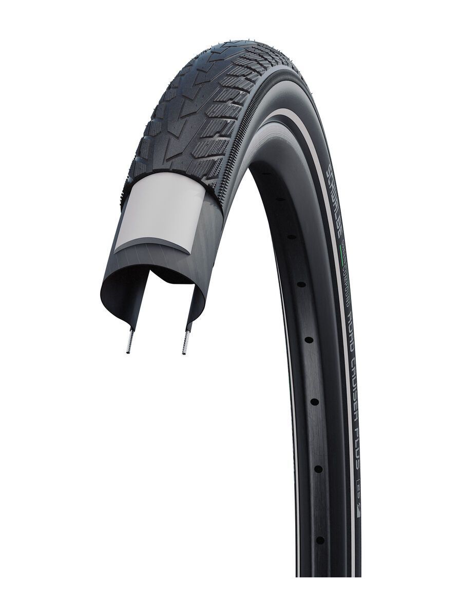 Schwalbe Road Cruiser Plus Active Green PunctureGuard - 26 Zoll, black-reflex - Bild 2
