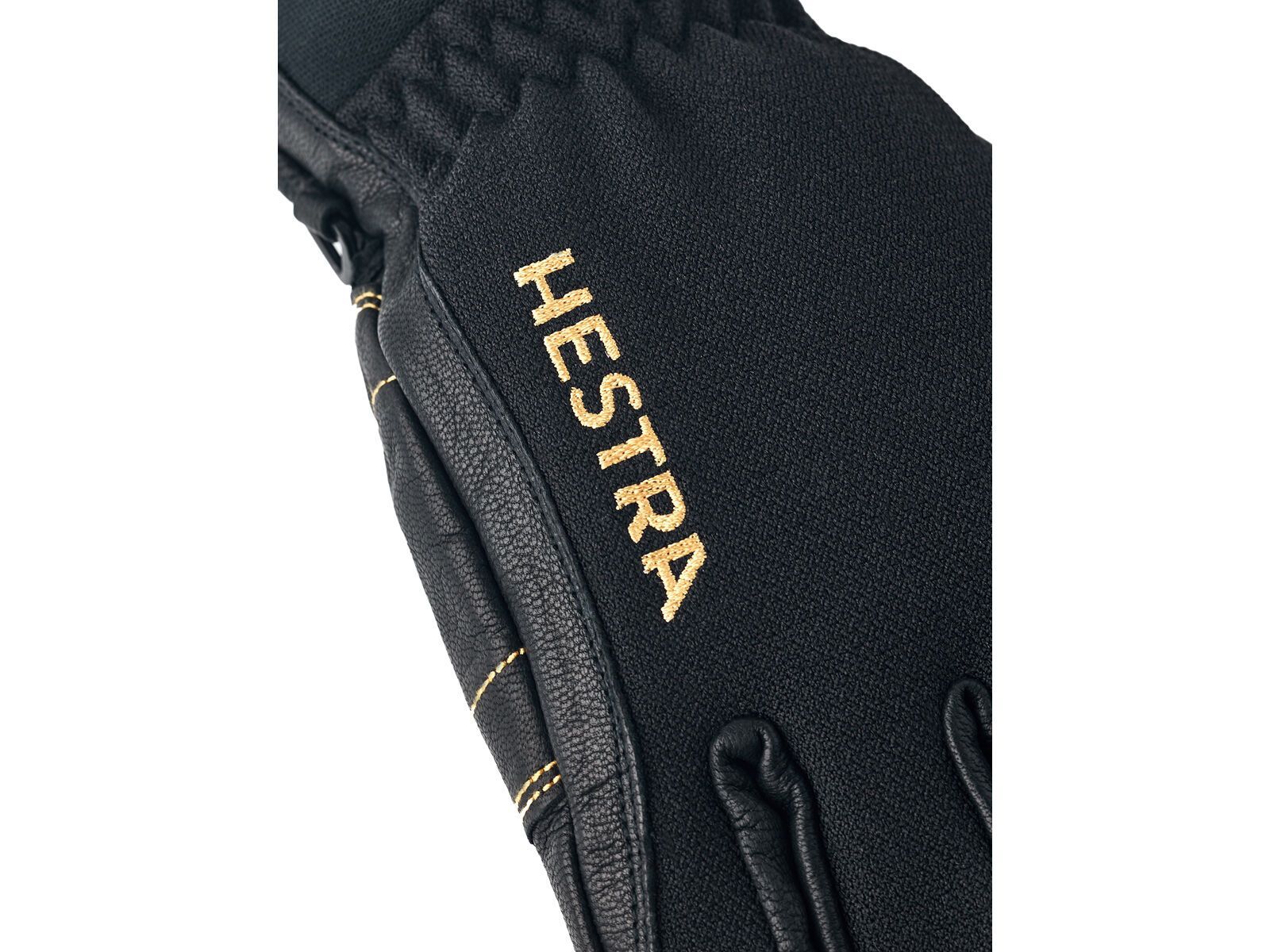 Hestra Army Leather Gore-Tex Short 5 Finger, black/black - Bild 4
