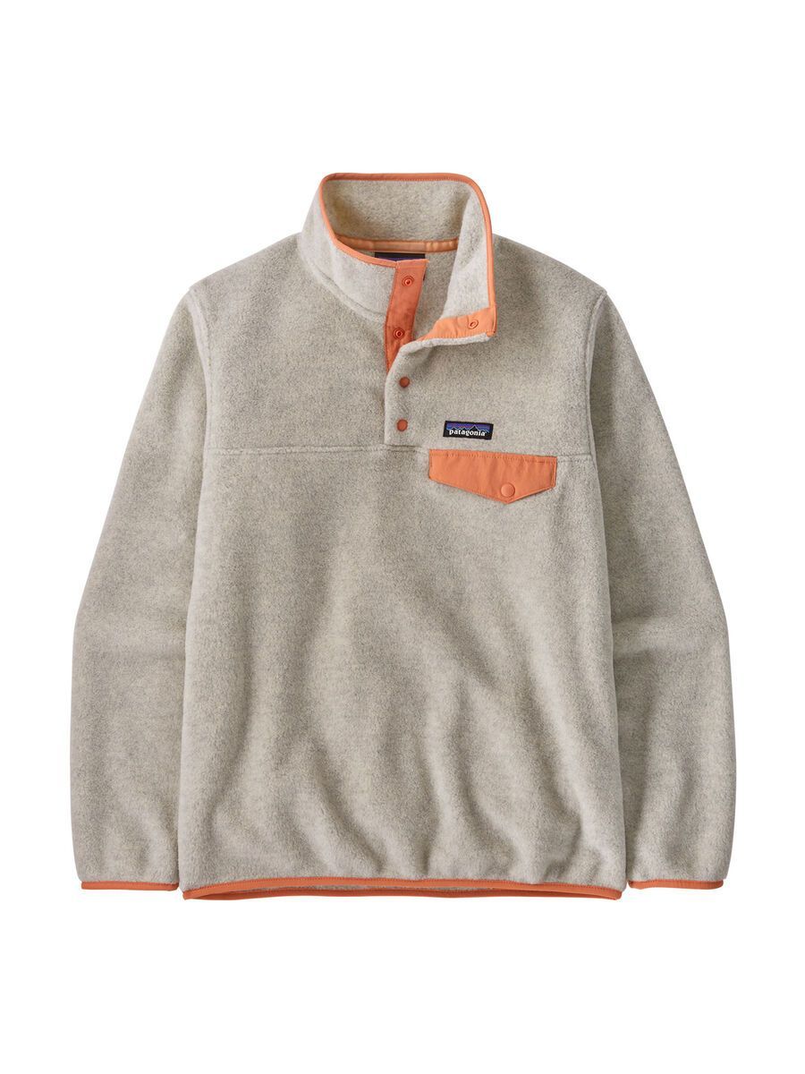 Patagonia Women's Lightweight Synchilla Snap-T Pullover, oatmeal heather w/heirloom peach - Bild 1