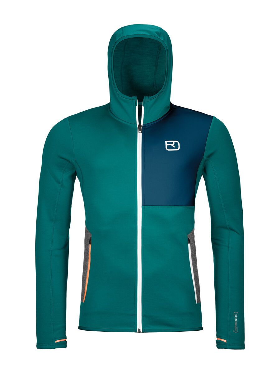 Ortovox Merino Fleece Hoody M, pacific green - Bild 1