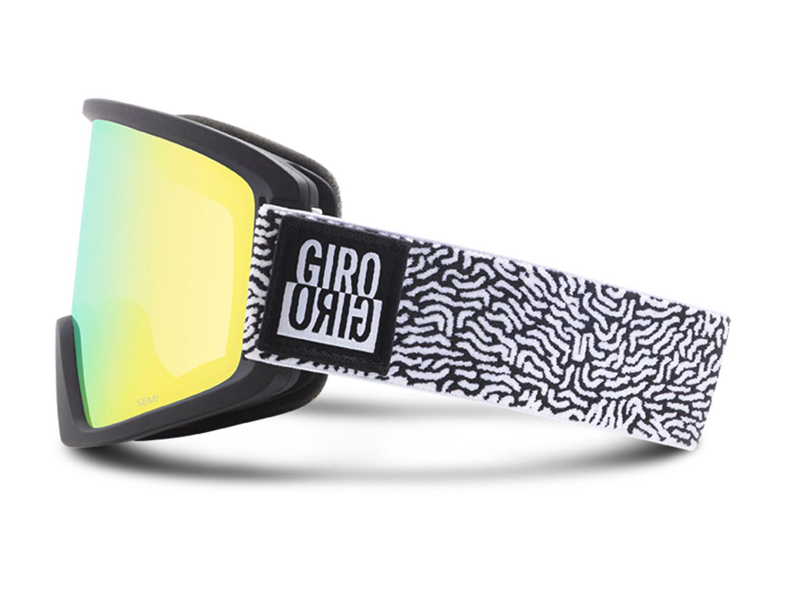 Giro Semi inkl. Wechselscheibe, black/white squiggle, loden yellow/yellow - Bild 3