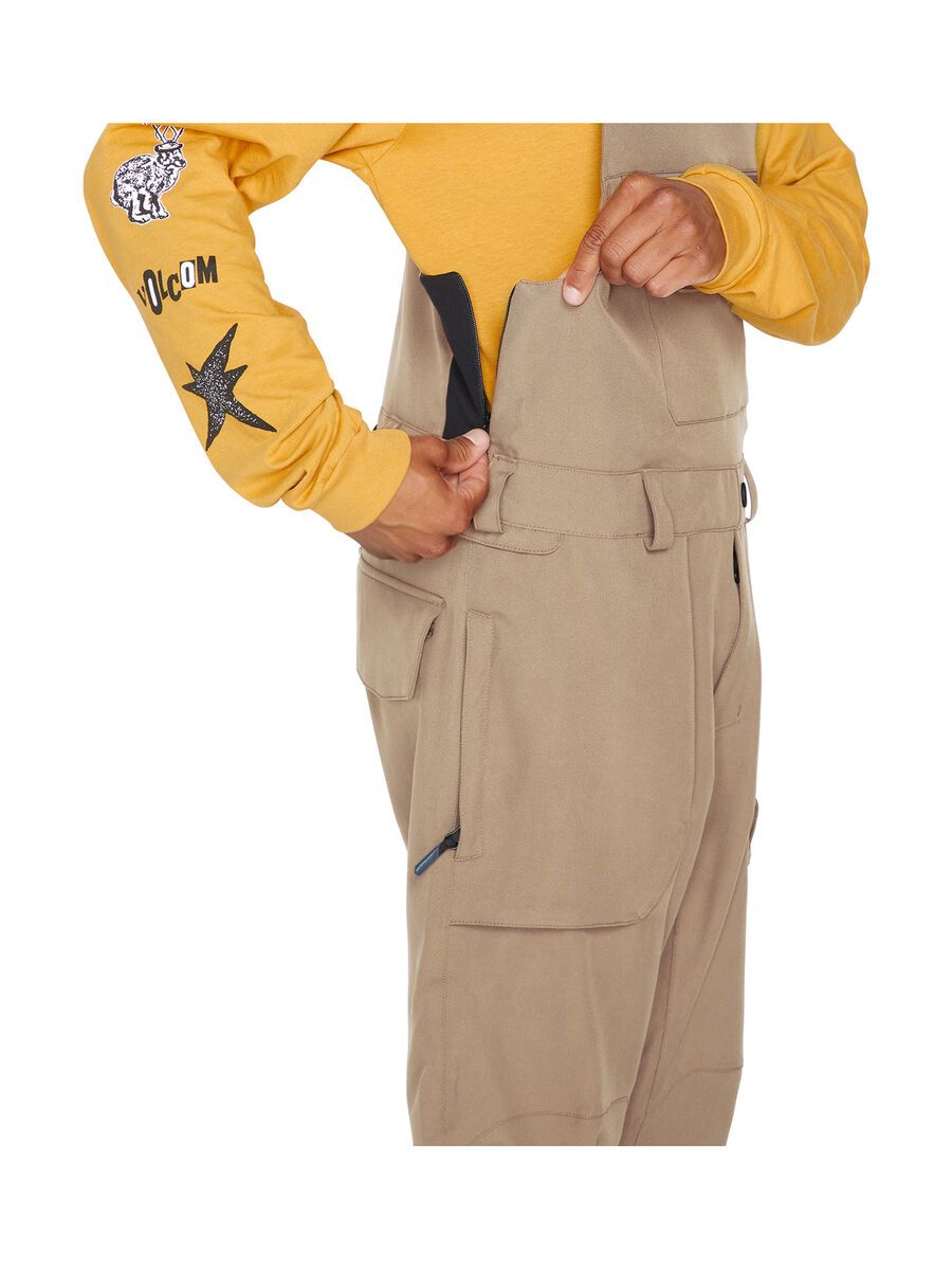 Volcom Roan Bib Overall, dark khaki - Bild 6