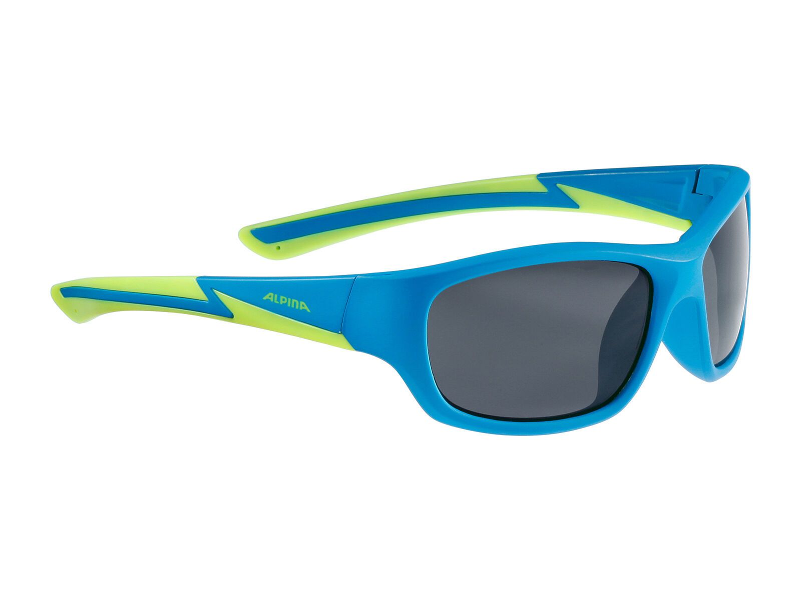 Alpina Flexxy Youth, blue matt lime/Lens: black - Bild 1