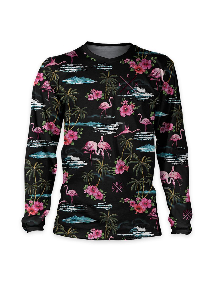 Loose Riders Cult of Shred Jersey LS Pink Flamingos, black/pink - Bild 1