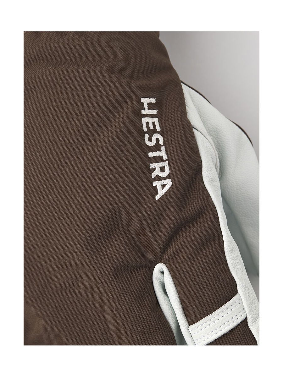 Hestra Army Leather Heli Ski 3 Finger, espresso - Bild 3