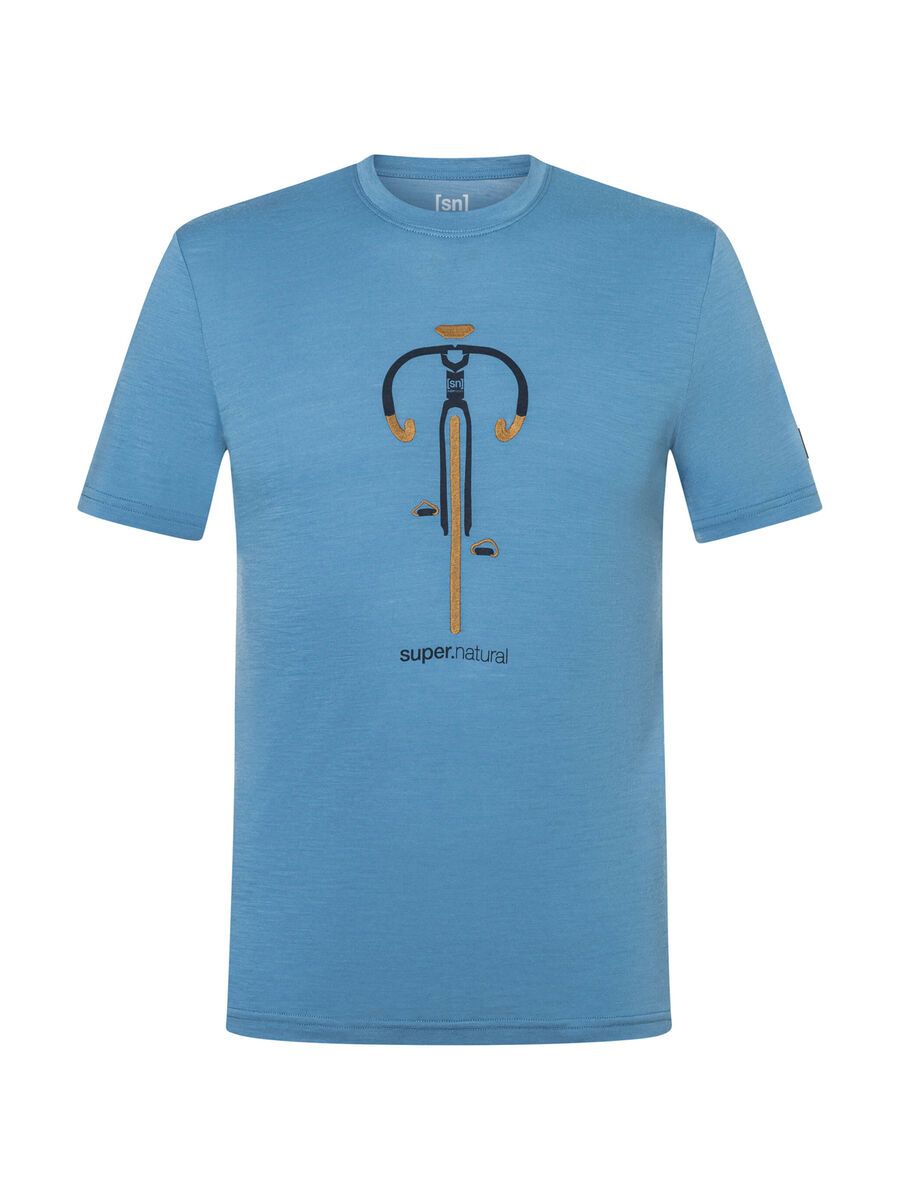 super.natural Vintage Bike Tee Herren, blue heaven/blueberry/dried tobacco - Bild 1