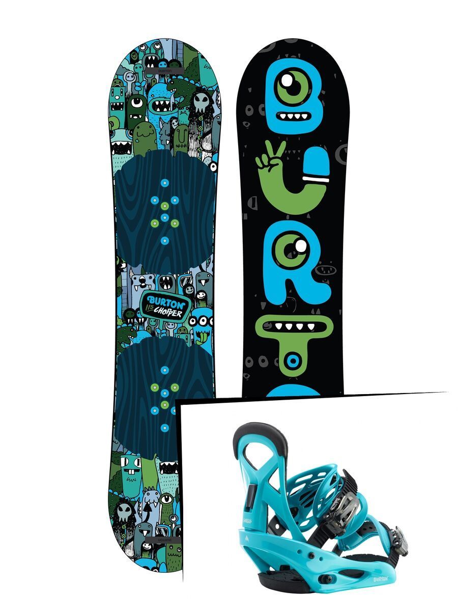 Set: Burton Chopper 2019 + Burton Mission Smalls surf blue - Bild 1