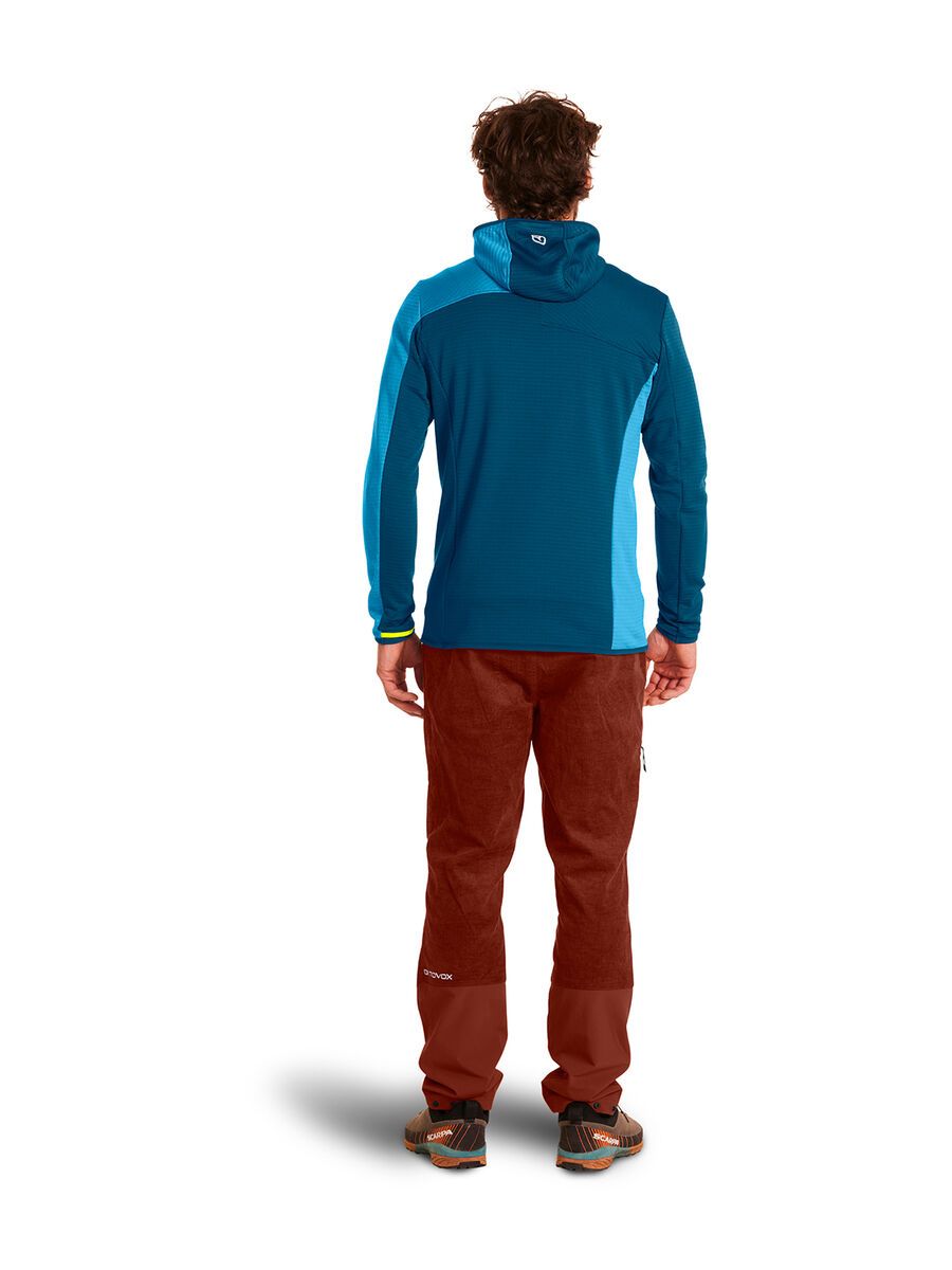 Ortovox Merino Fleece Light Grid SN Hoody M, petrol blue - Bild 8
