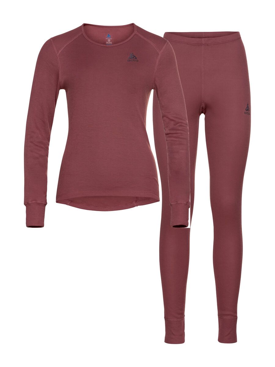 Odlo Women's Active Warm Eco Baselayer Set, roan rouge - Bild 1