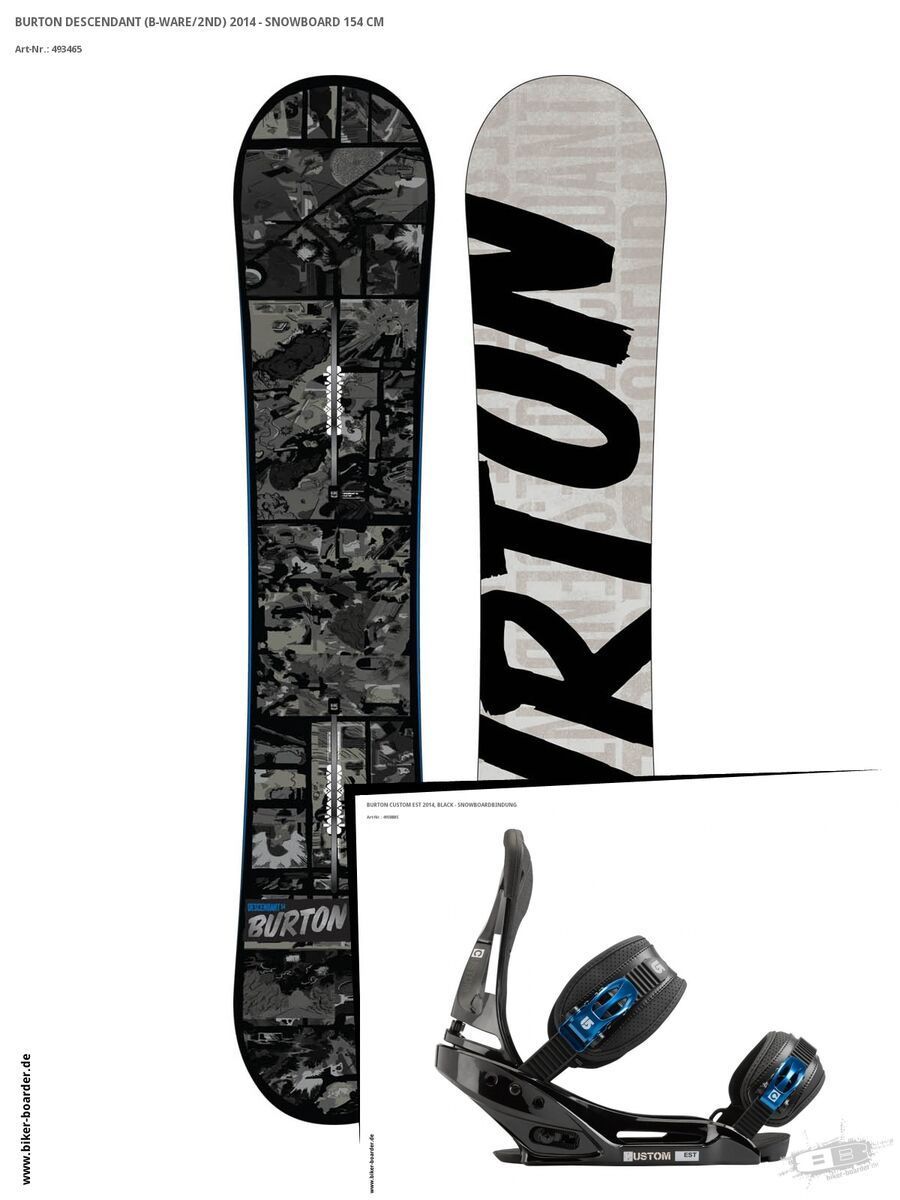 Set: Burton Descendant  +  Custom EST (493888S) - Bild 1