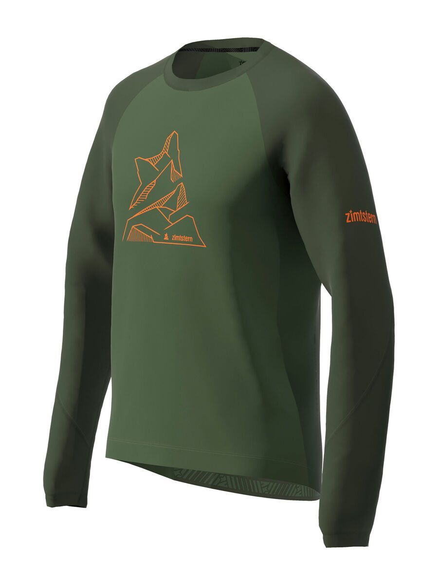 Zimtstern PureFlowz Shirt LS Men, bronze green/forest night - Bild 2