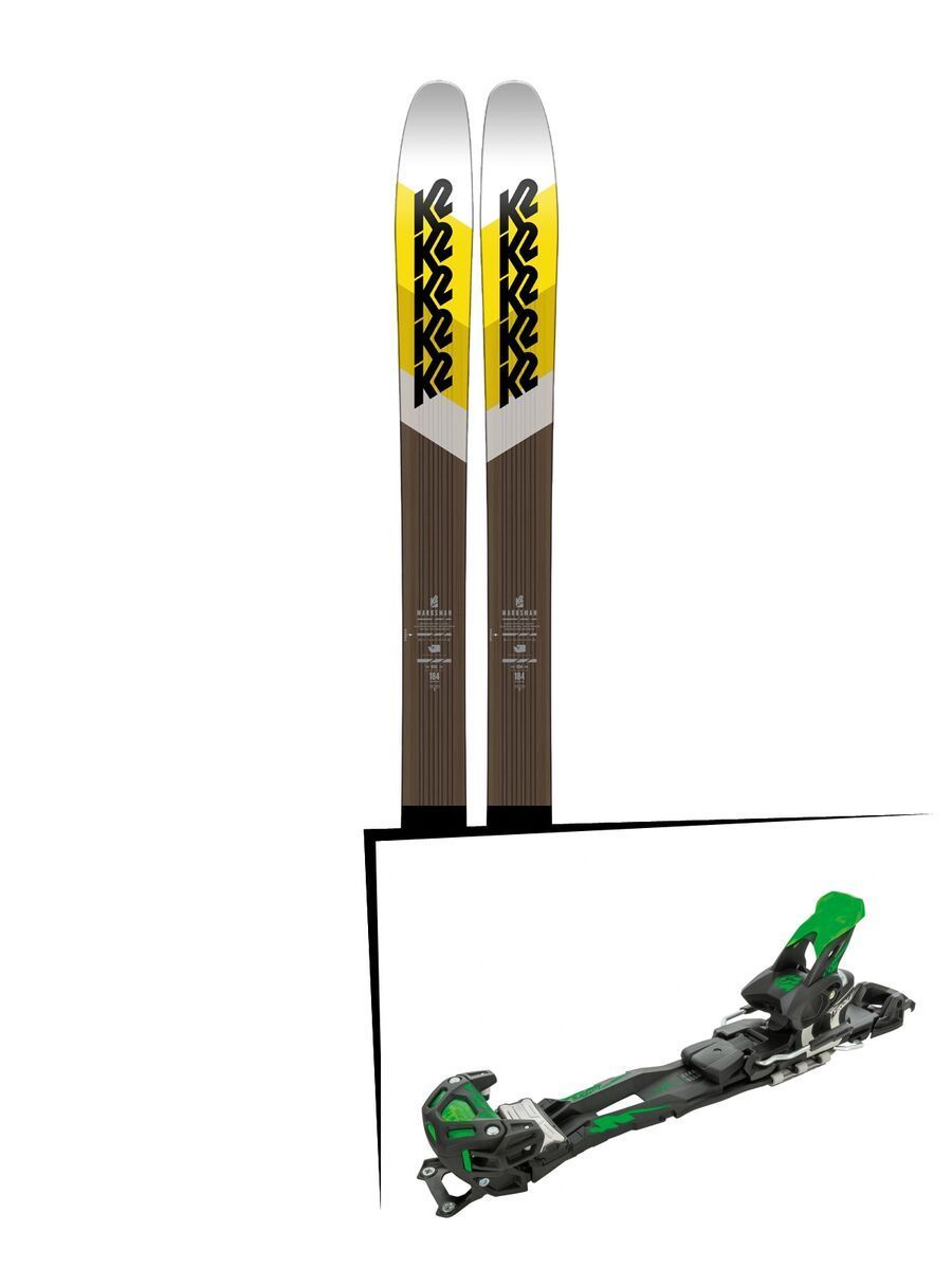 Set: K2 SKI Marksman 2018 + Tyrolia Adrenalin 16 solid black flash green - Bild 1