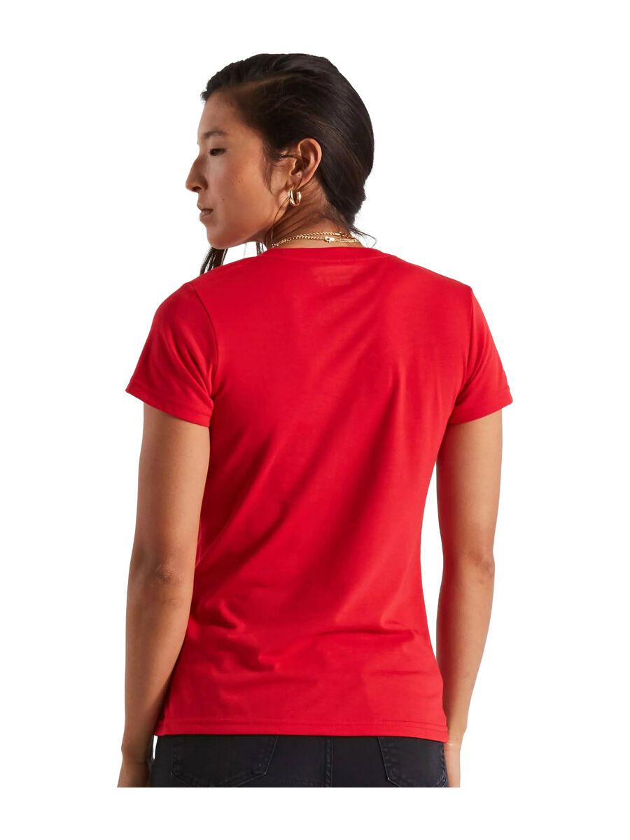 Specialized Wordmark T-Shirt Damen kurzarm, flo red - Bild 4