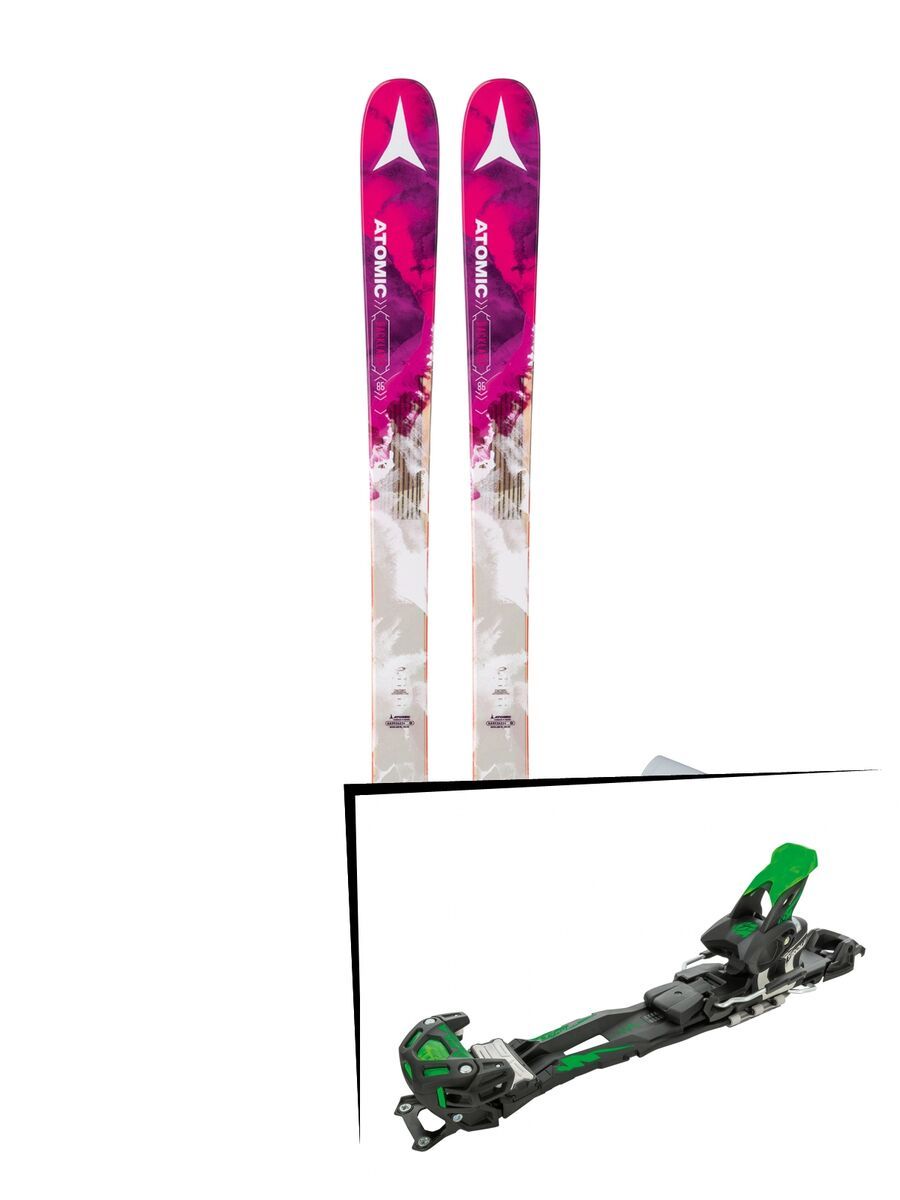 Set: Atomic Backland 85 W + Skin 2018 + Tyrolia Adrenalin 16 solid black flash green - Bild 1