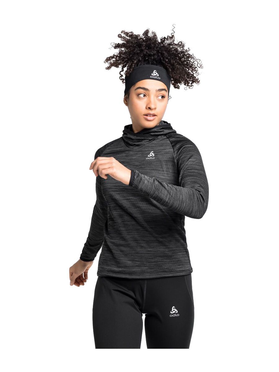 Odlo Millennium Element Midlayer Hoody Women's, black melange - Bild 5