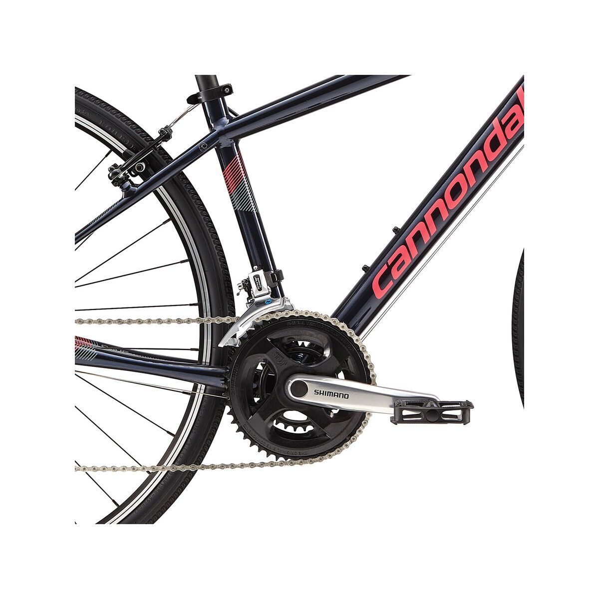 Cannondale Quick 7 Women's, midnight blue w/ acid strawberry and stealth grey, reflective detail, gloss - MD - Bild 3