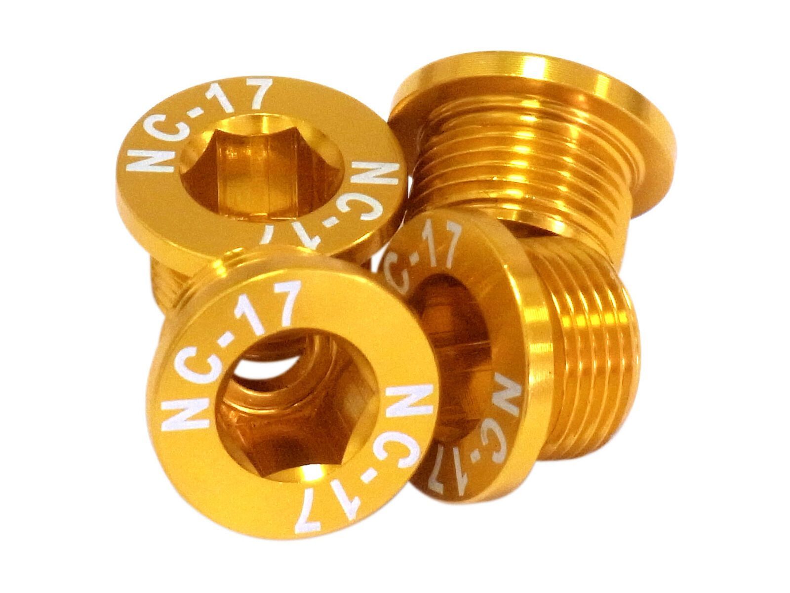 NC-17 M10 Kettenblattschraube für Sram 2-fach Kurbeln, gold - Bild 1