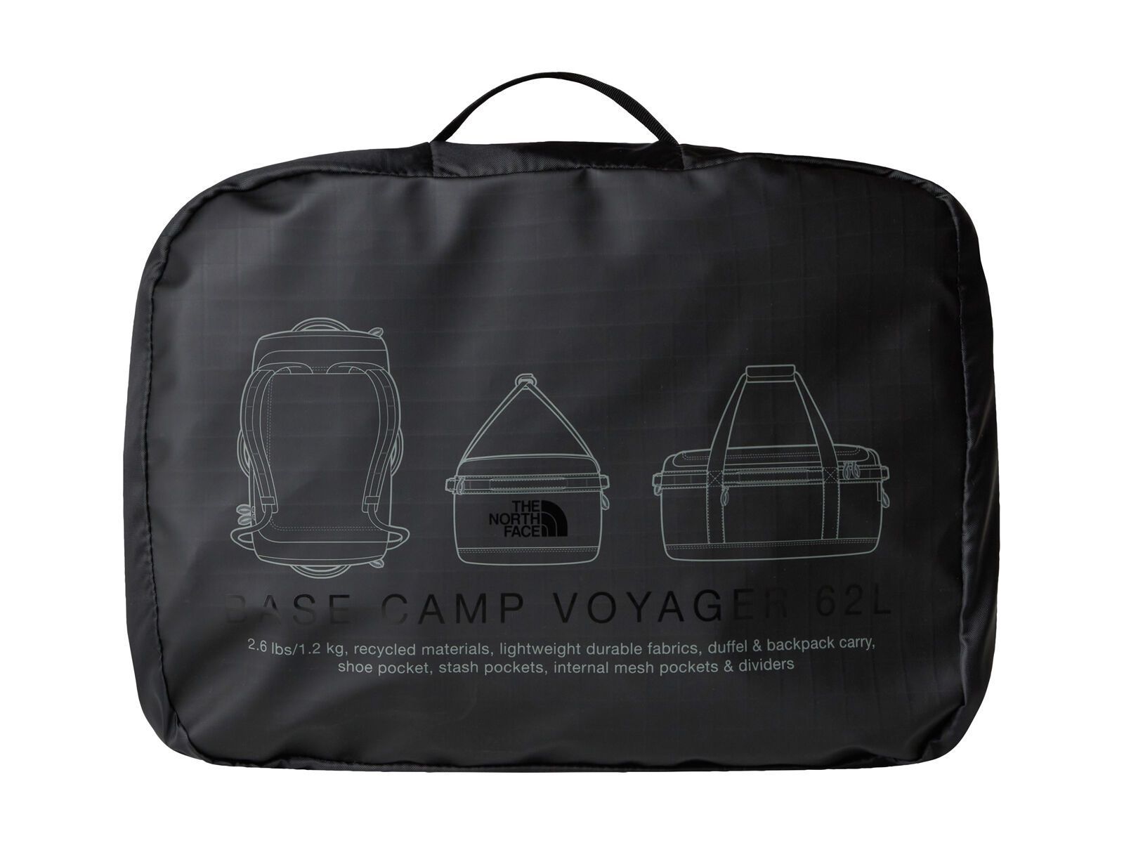 The North Face Base Camp Voyager Duffel 62L, tnf black/asphalt grey - Bild 6