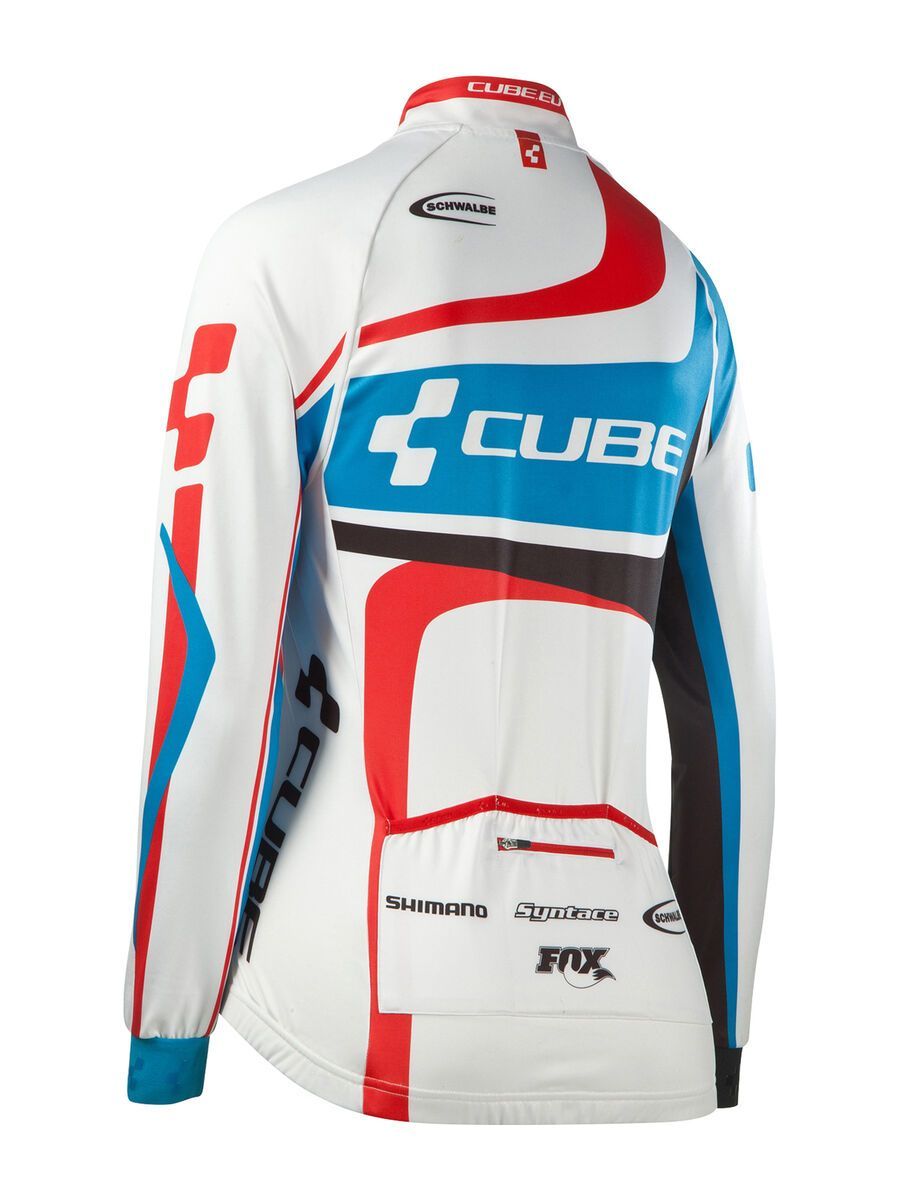 Cube Teamline WLS Trikot langarm, white´n´blue´n´red - Bild 2