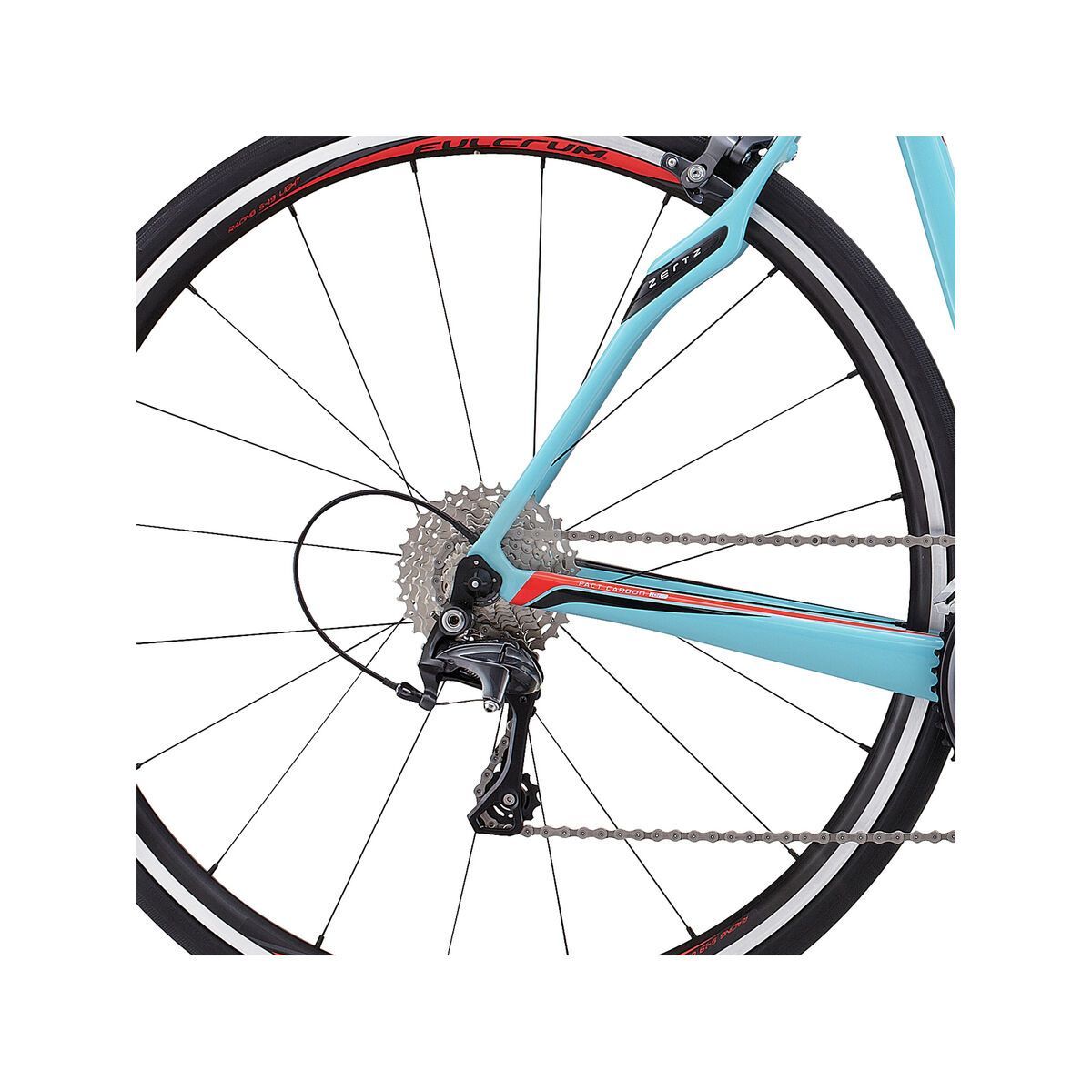 Specialized Roubaix SL4 Expert, gloss light blue/rocket red/black - Bild 4