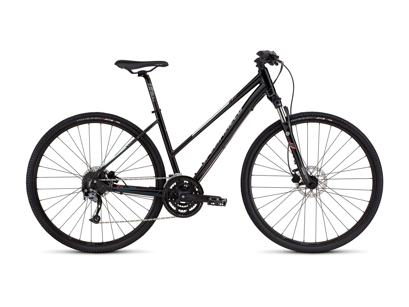 Specialized Ariel Sport Disc Step Through, metallic black/silver/pearl coral/turquoise - Bild 1