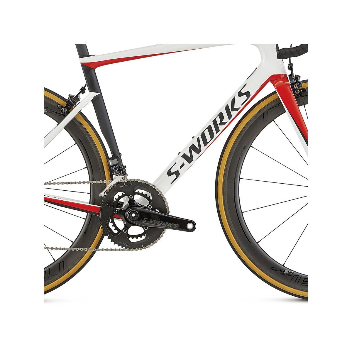Specialized S-Works Tarmac, light white/rocket red/satin black - Bild 5