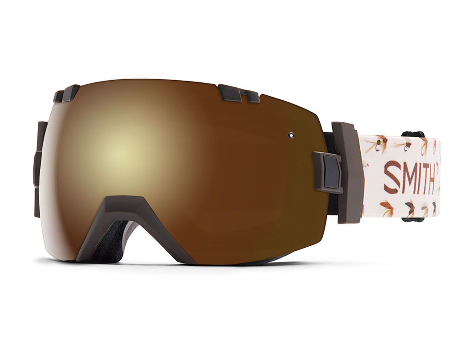 Smith I/Ox + Spare Lens, root fish on/gold sol-x mirror/blue sensor mirror - Bild 1