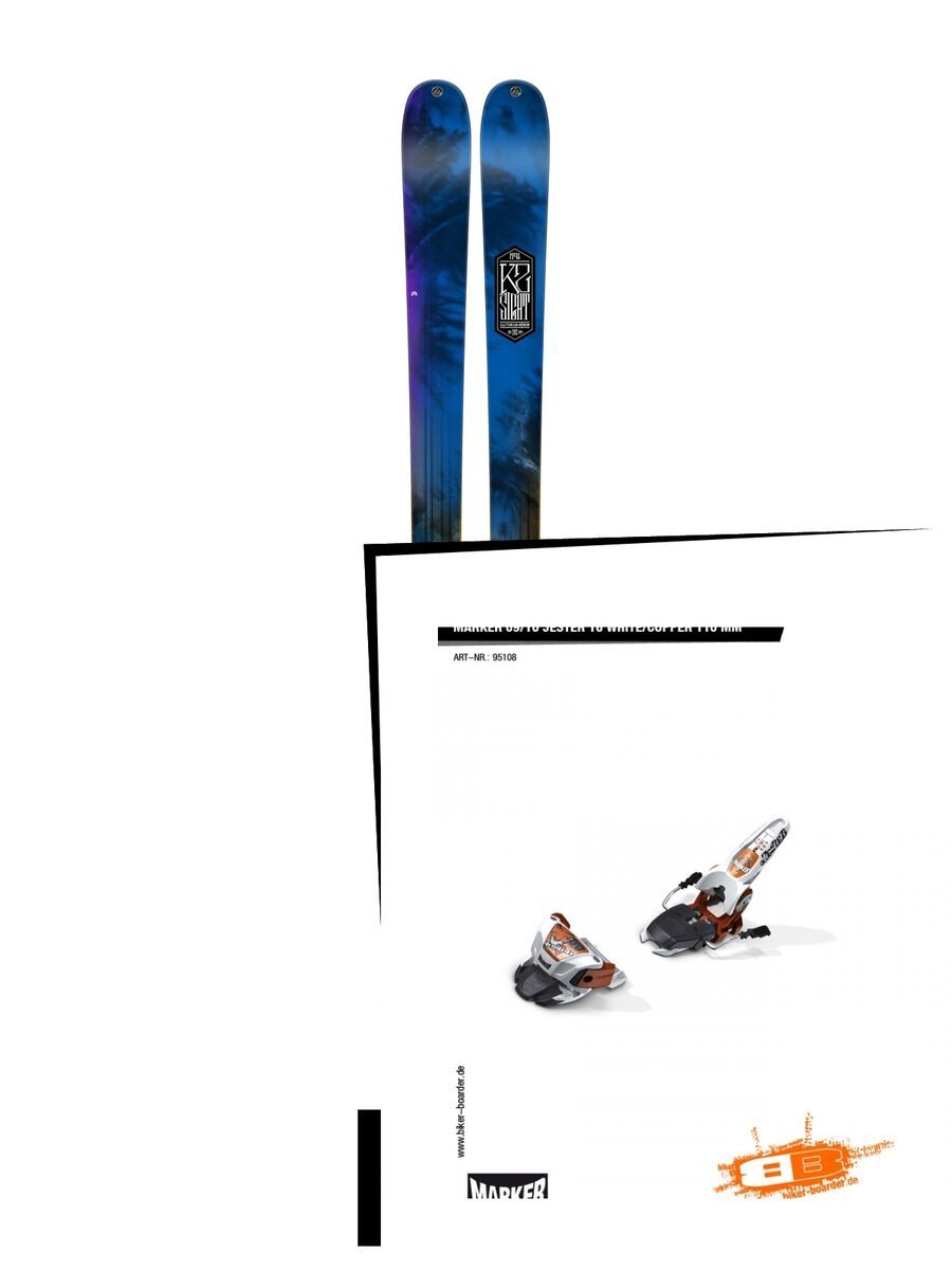 Set: K2 Sight 2016 + Marker Jester 16 09/10, White/Copper - Skiset - Bild 1