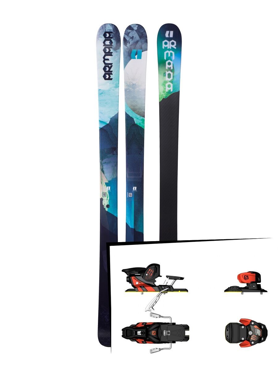 Set: Armada Victa 93 2018 + Salomon Warden MNC 13 white/black/orange - Bild 1