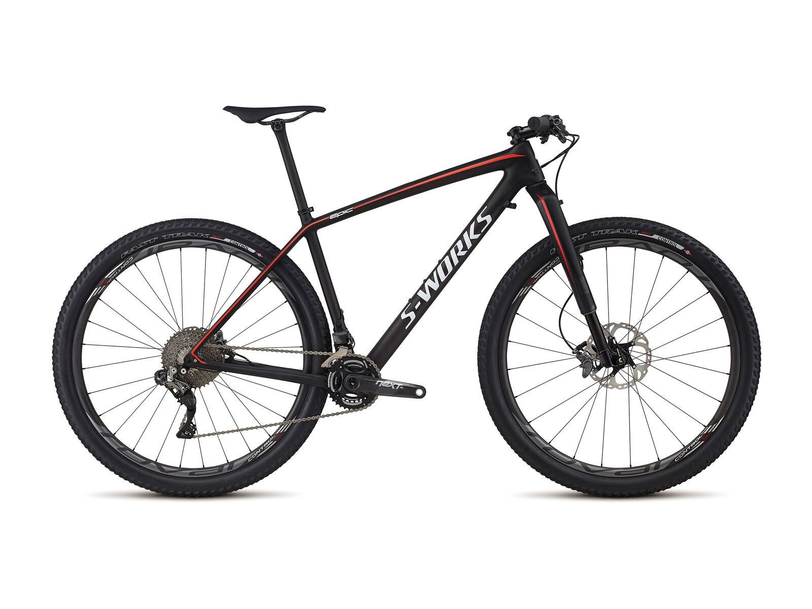Specialized S-Works Epic HT Carbon Di2 29, satin gloss carbon/white/rocket red - Bild 1