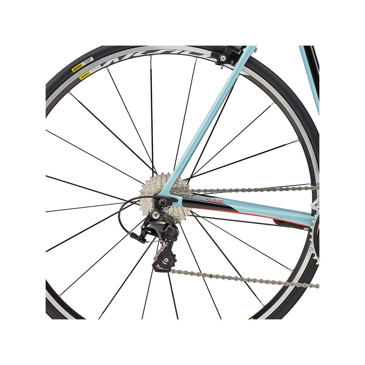 Cannondale SuperSix Evo 105, atmosphere blue w/ jet black and acid red, gloss - BLU - Bild 4