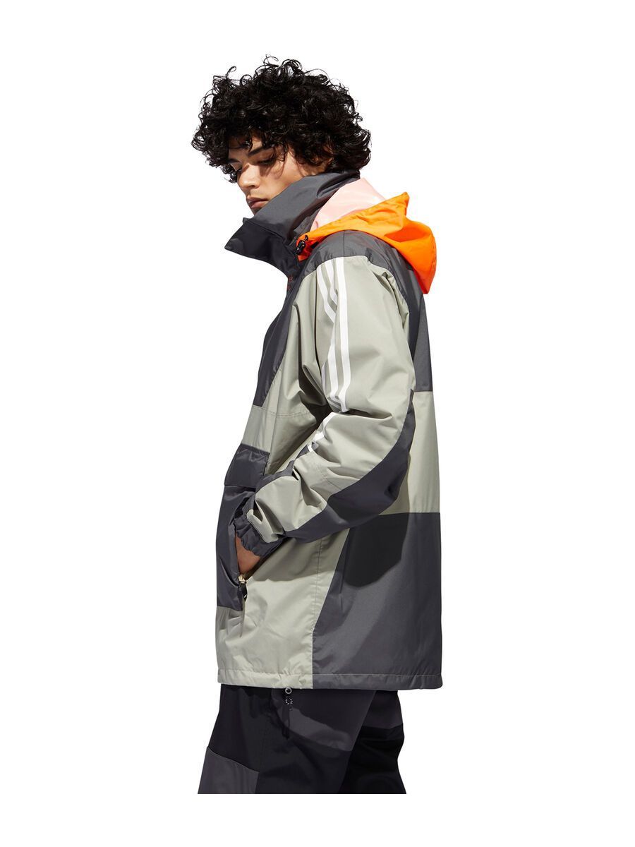 Adidas Anorak 10K Jacket, grey six/feather grey/orange - Bild 5