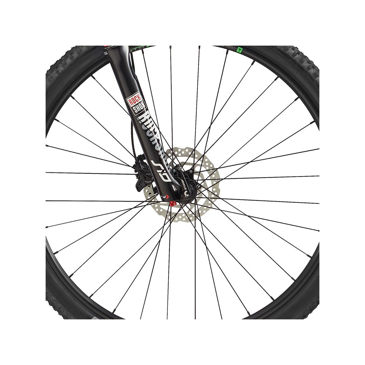 GT Zaskar Carbon Elite, gloss raw w/ gun metal & neon green - Bild 3