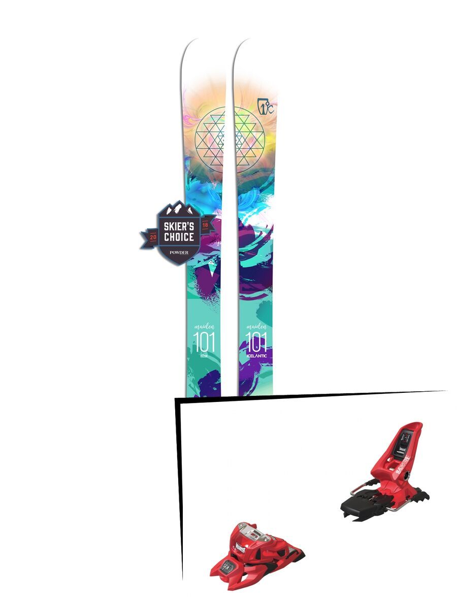 Set: Icelantic Maiden 101 2018 + Marker Squire 11 ID red - Bild 1