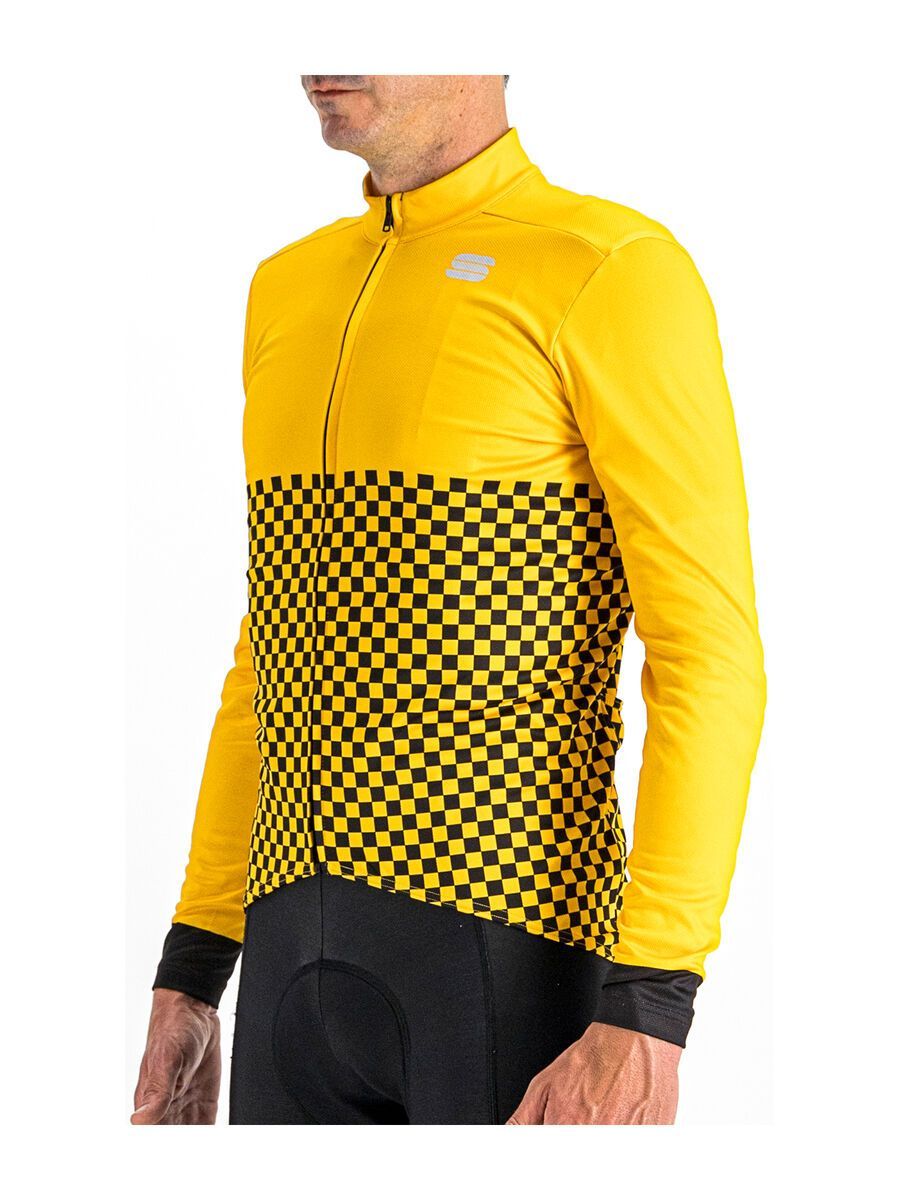 Sportful Checkmate Thermal Jersey, yellow black - Bild 3