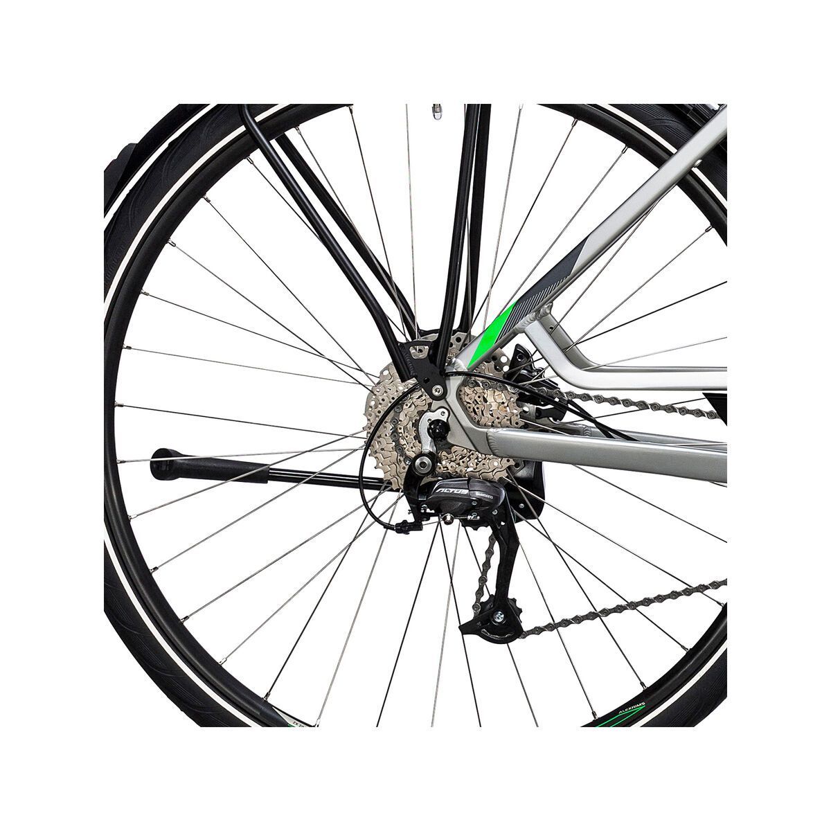 Cube Touring Hybrid ONE 400 Trapeze, silver´n´flashgreen - Bild 4