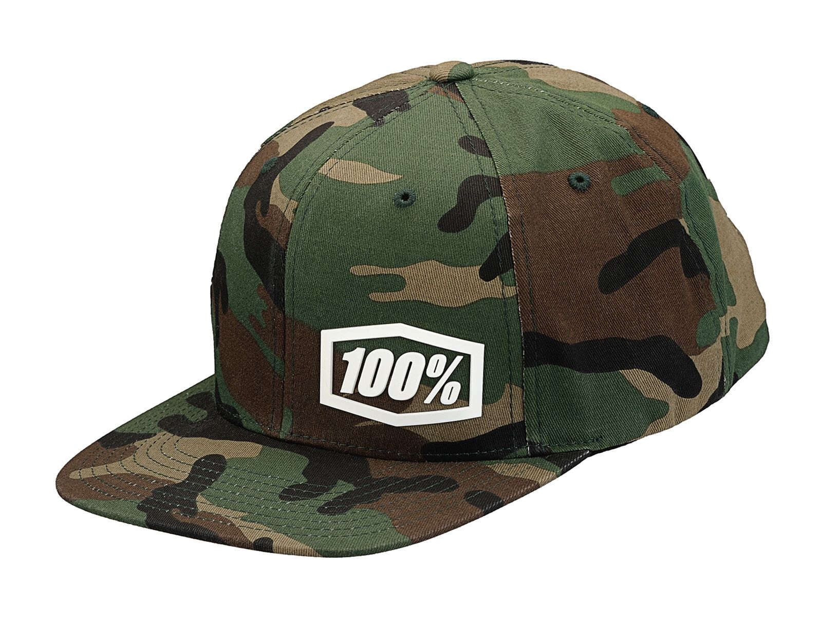 100% Machine Snapback Hat, camo black/green - Bild 1