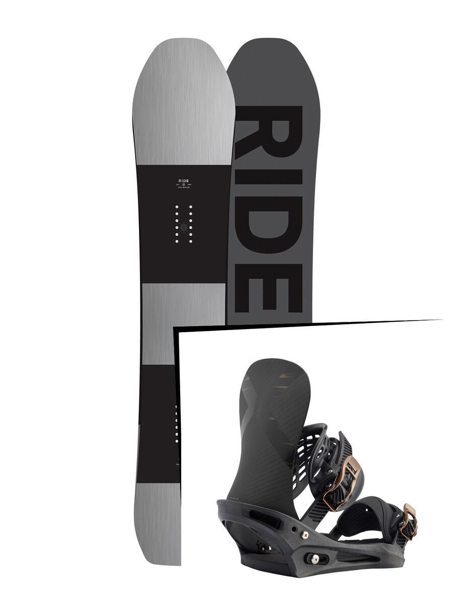 Set: Ride Timeless 2017 + Burton X-Base 2017, black mag - Snowboardset - Bild 1