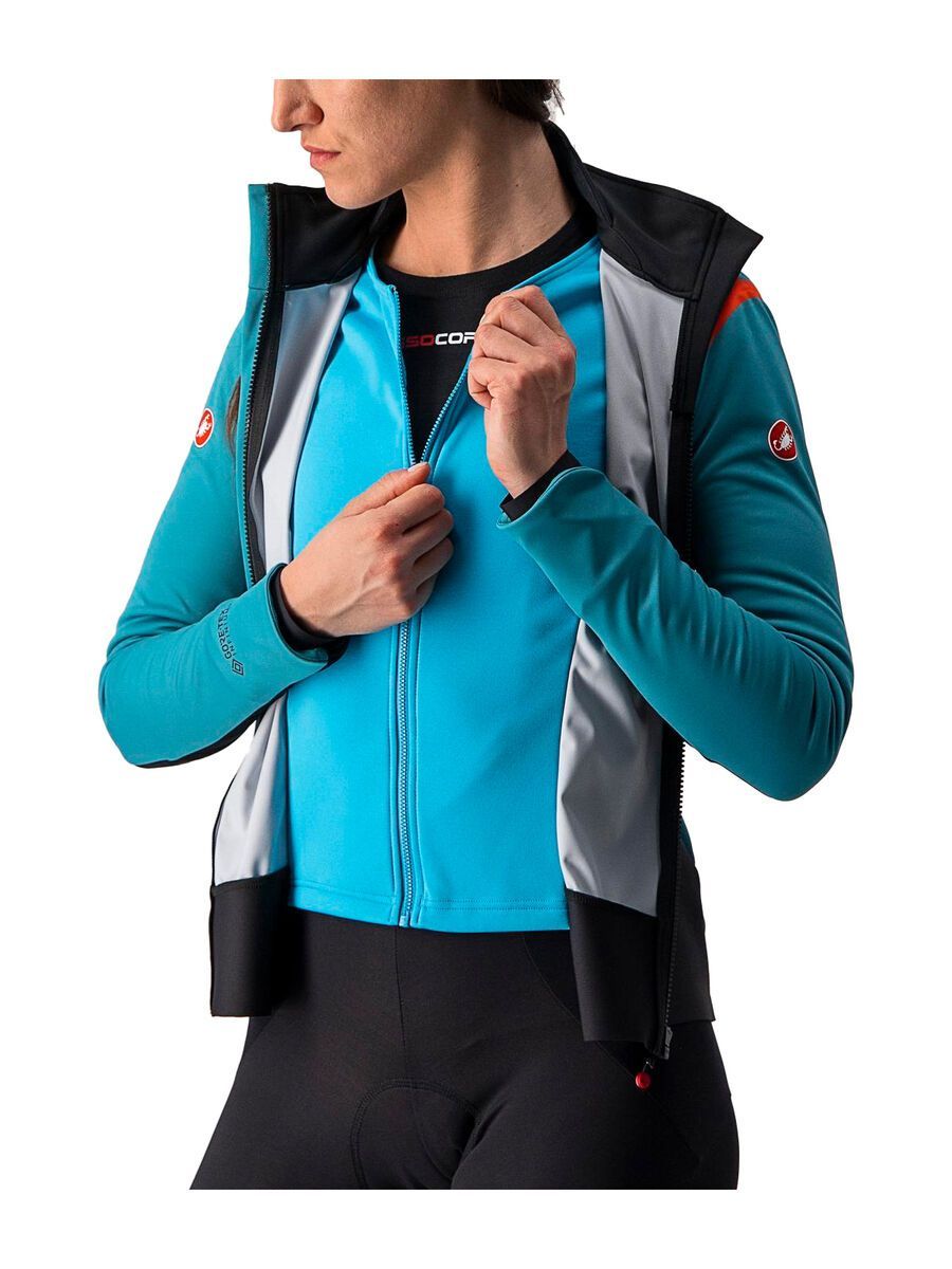 Castelli Alpha RoS 2 W Jacket, teal blue/fiery red-sky blue - Bild 4